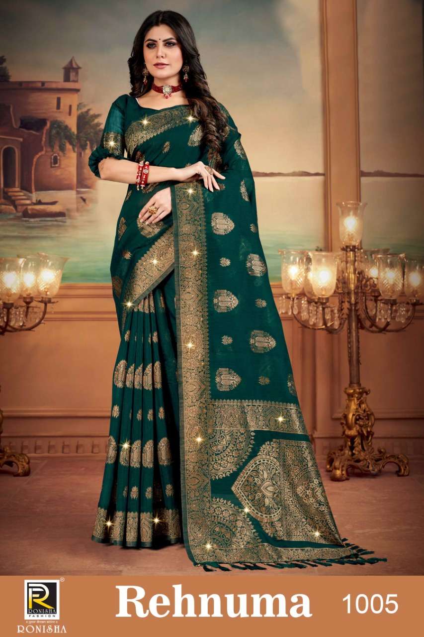 Ronisha Rehnuma Catalog Linen Cotton Silk Designer Sarees Wholesale