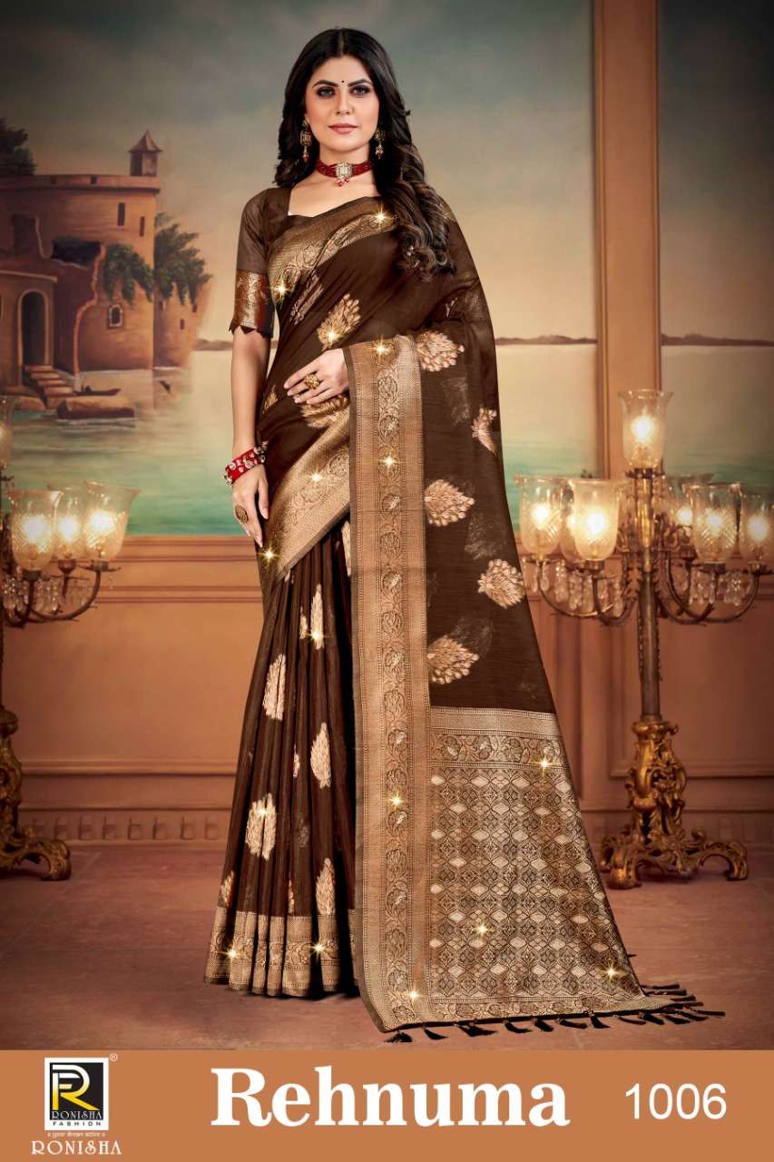 Ronisha Rehnuma Catalog Linen Cotton Silk Designer Sarees Wholesale