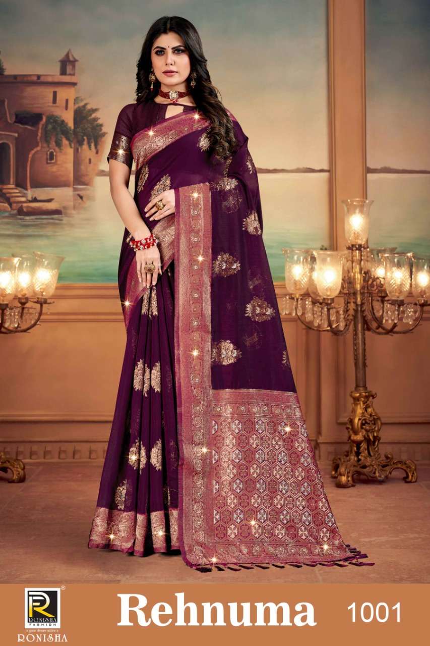 Ronisha Rehnuma Catalog Linen Cotton Silk Designer Sarees Wholesale