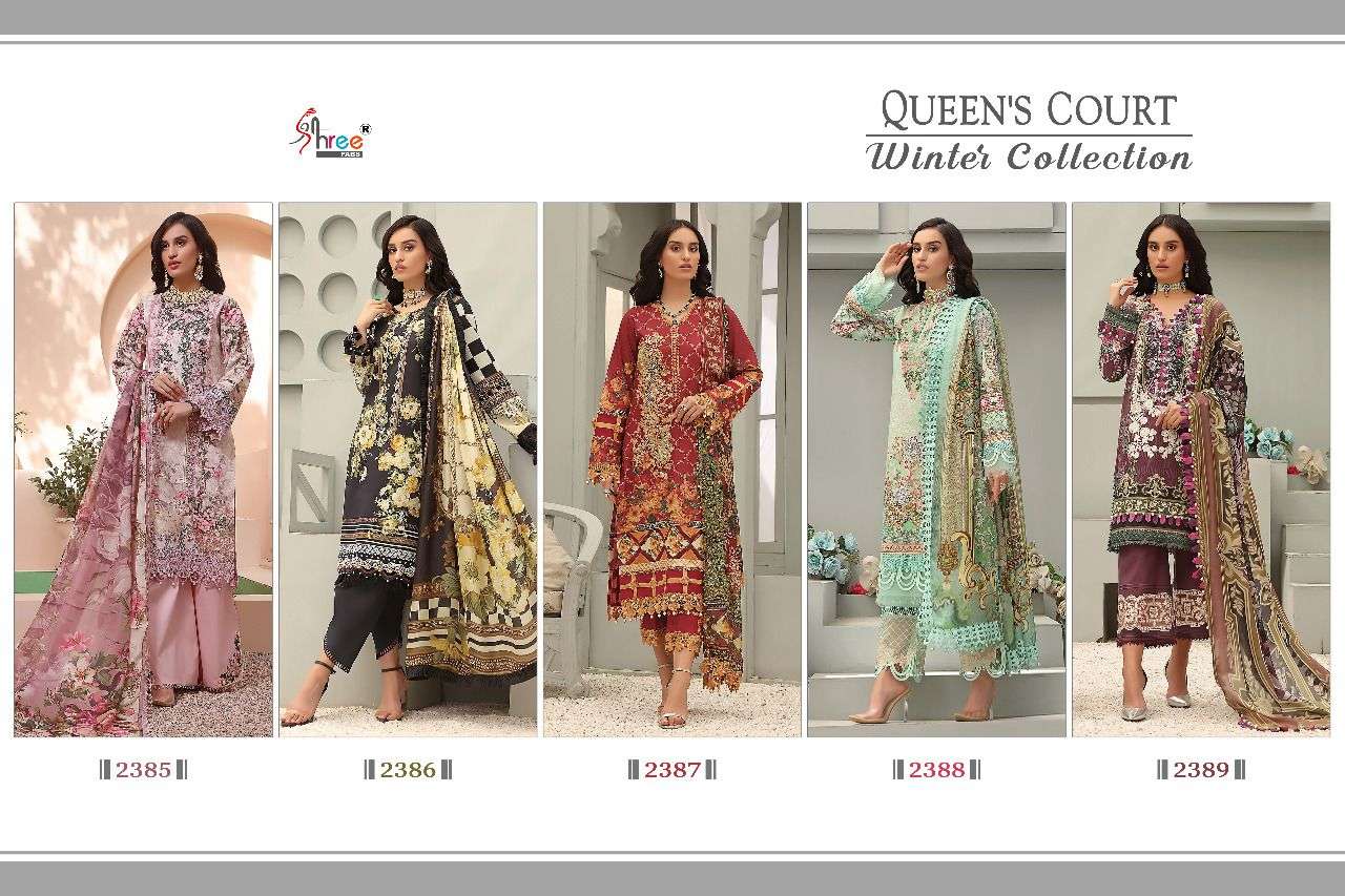 Shree Queens Court Winter Collection Catalog Pashmina Pakistani Salwar Suits