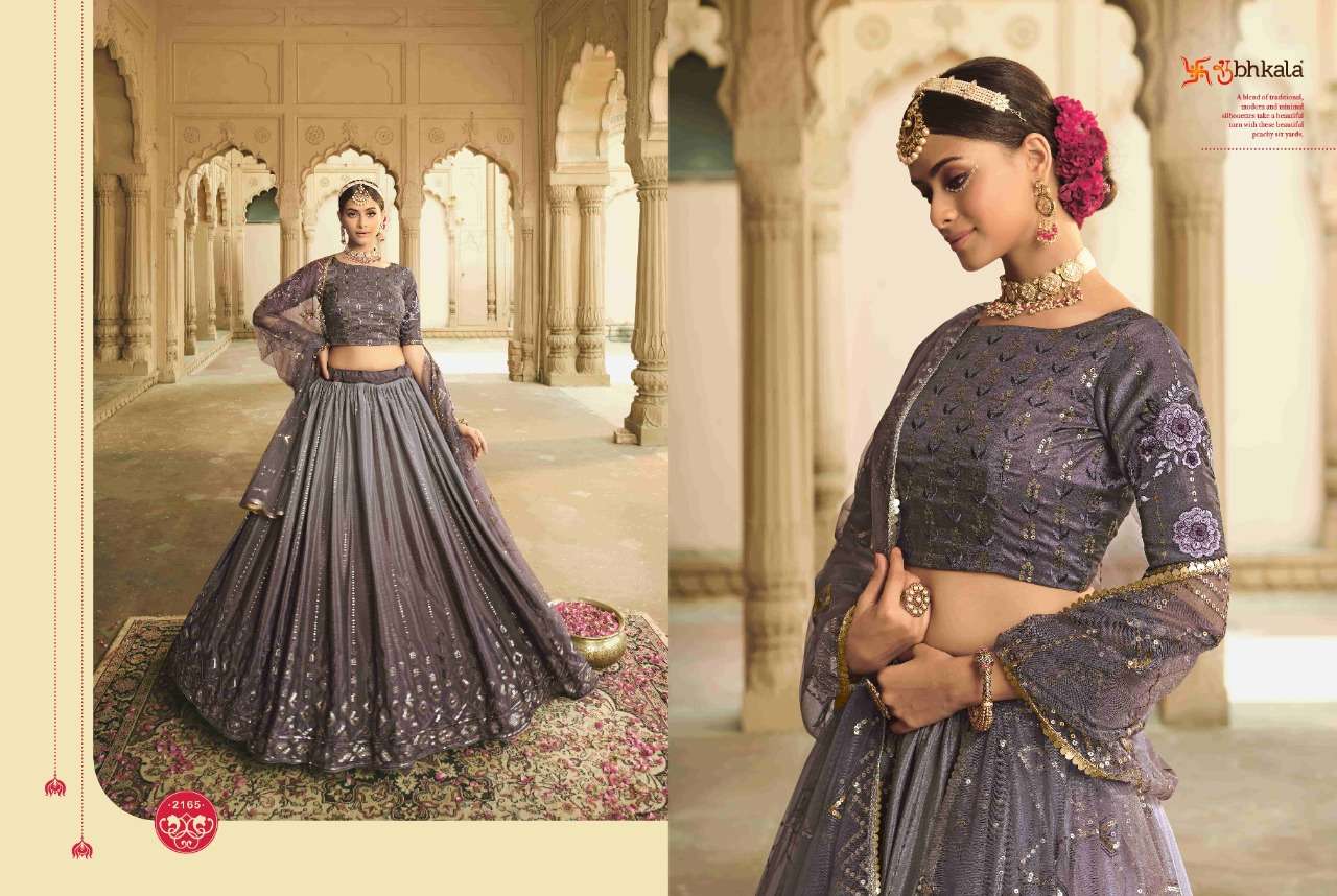Shubhkala Dusty Multi Color Party Wear Wholesale Bridal Lehenga Choli