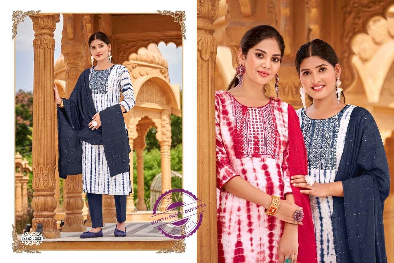 Smit Creation Hello Saburi Catalog Pure Chanderi Kurti With Bottom Dupatta Wholesale