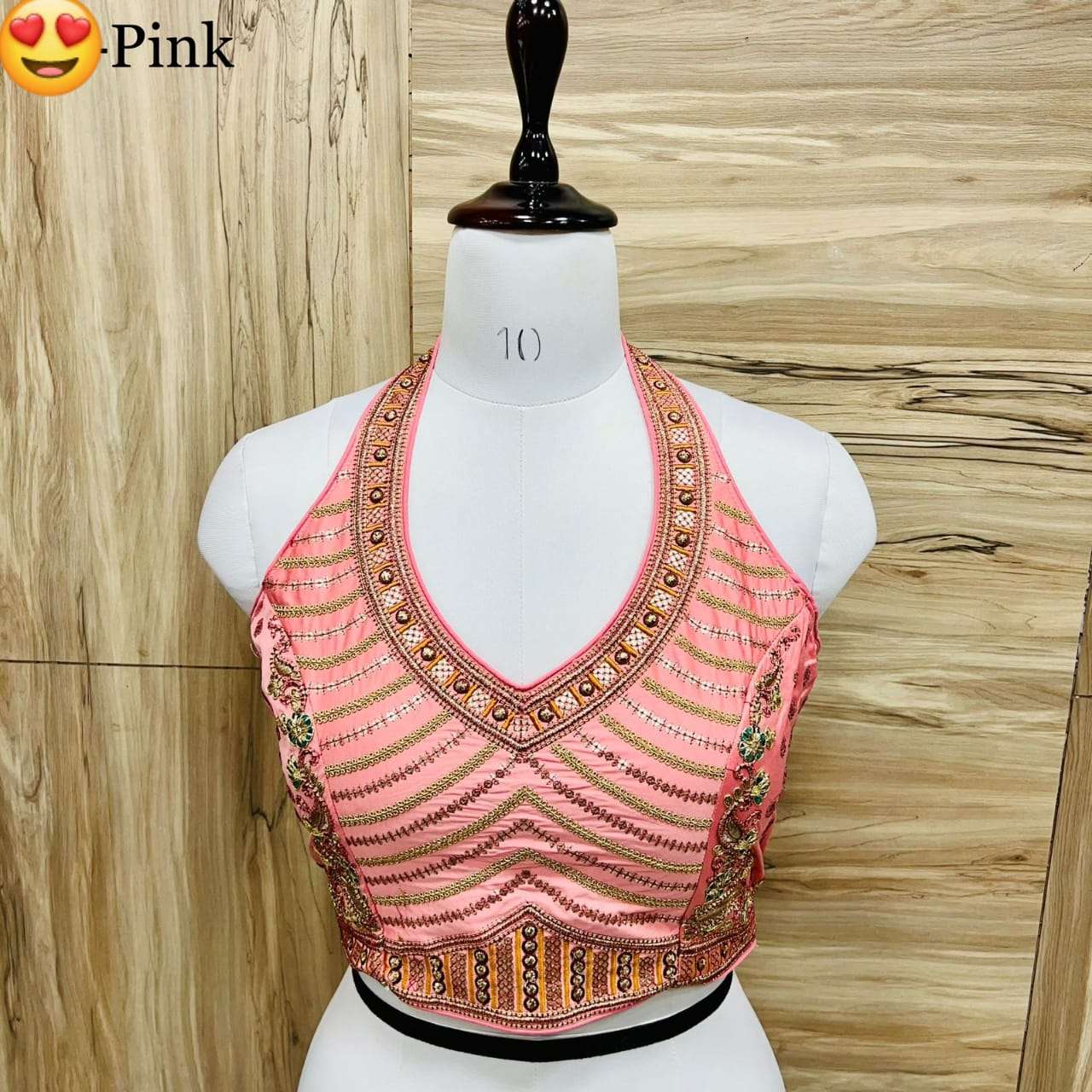 Western Look halter Neck Codding Sequence With Multy Thread Blouse Wholesale