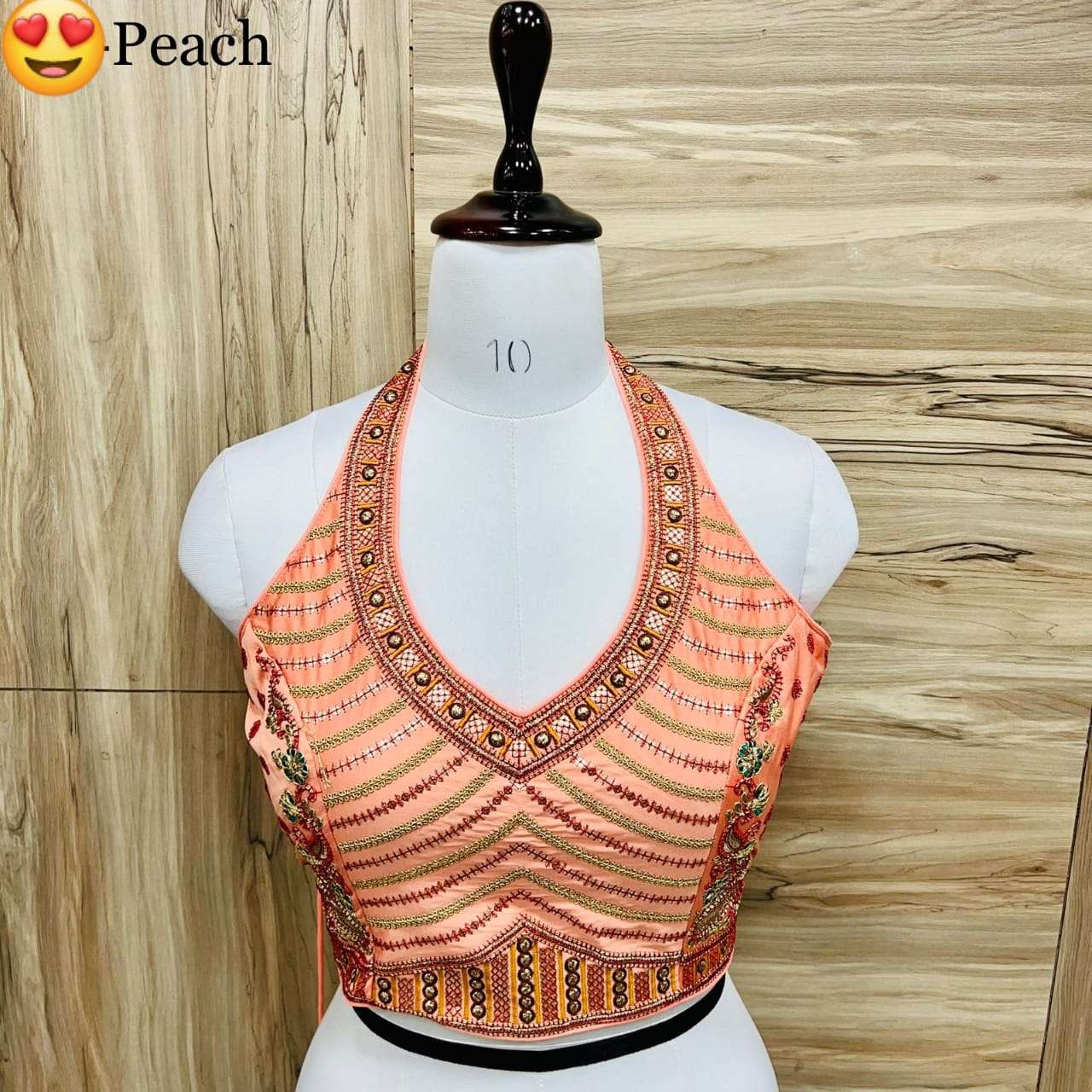 Western Look halter Neck Codding Sequence With Multy Thread Blouse Wholesale