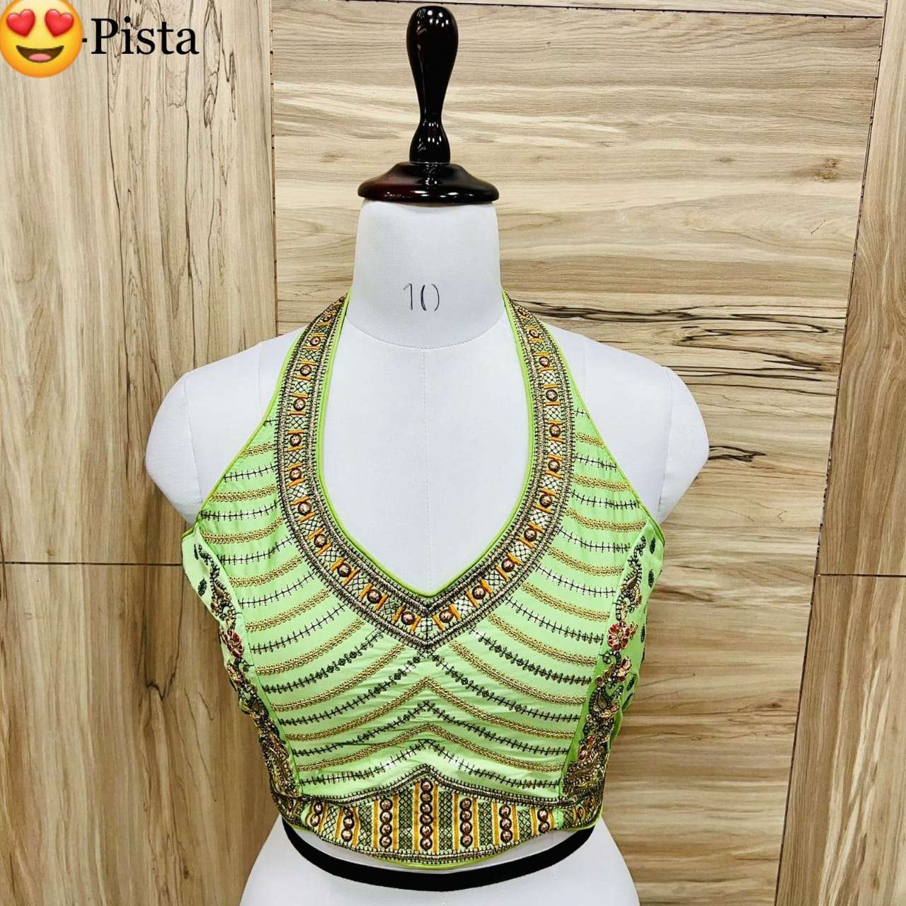 Western Look halter Neck Codding Sequence With Multy Thread Blouse Wholesale
