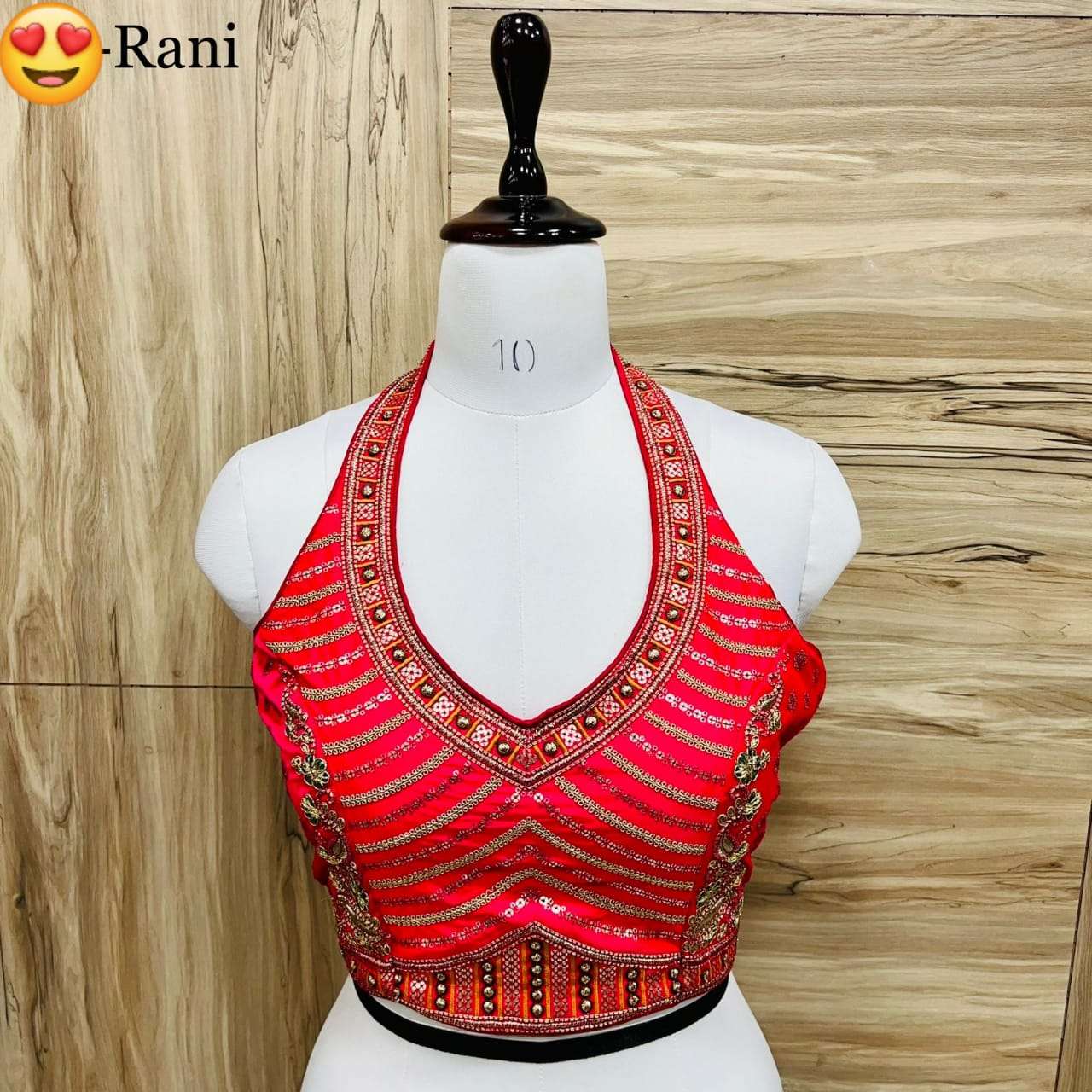 Western Look halter Neck Codding Sequence With Multy Thread Blouse Wholesale