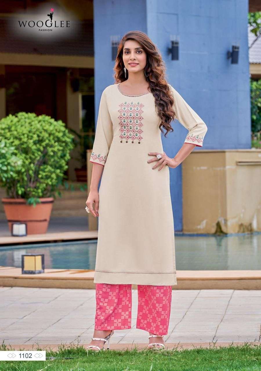 Wooglee Celebration Vol 16 Catalog Rayon Daily Wear Top With Bottom Wholesale