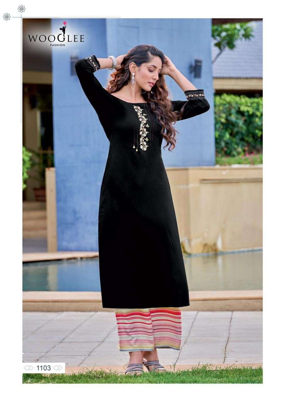 Wooglee Celebration Vol 16 Catalog Rayon Daily Wear Top With Bottom Wholesale