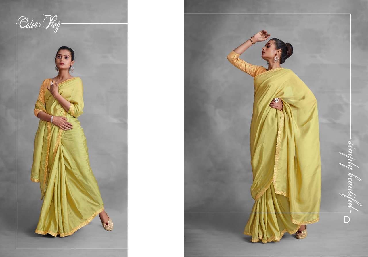 Ynf Aamran Catalog Organza Satin Festive Wear Sarees Wholesale