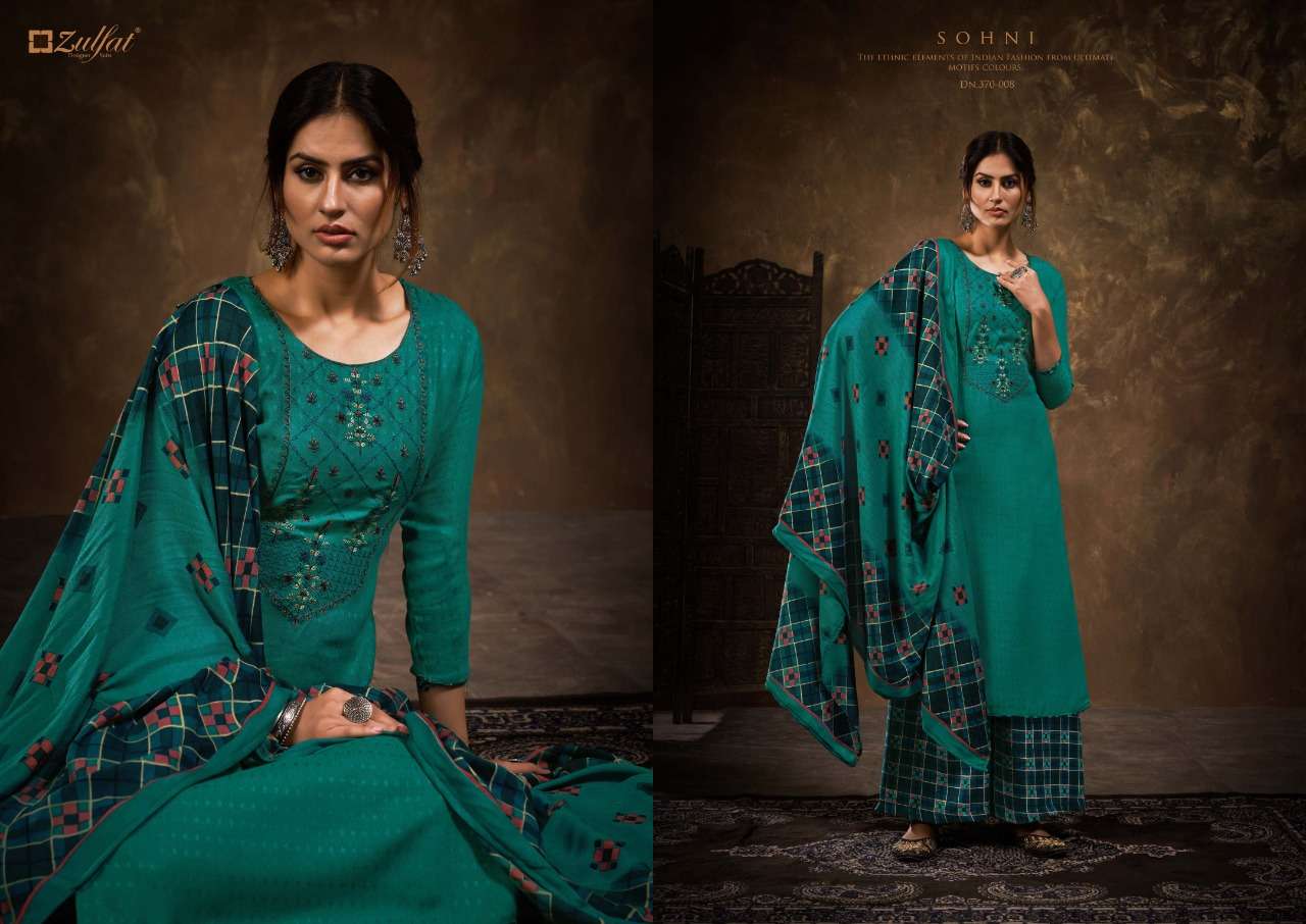 Zulfat Sohni Catalog Pashmina Dress Materials Wholesale