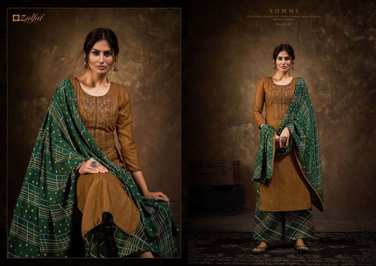 Zulfat Sohni Catalog Pashmina Dress Materials Wholesale