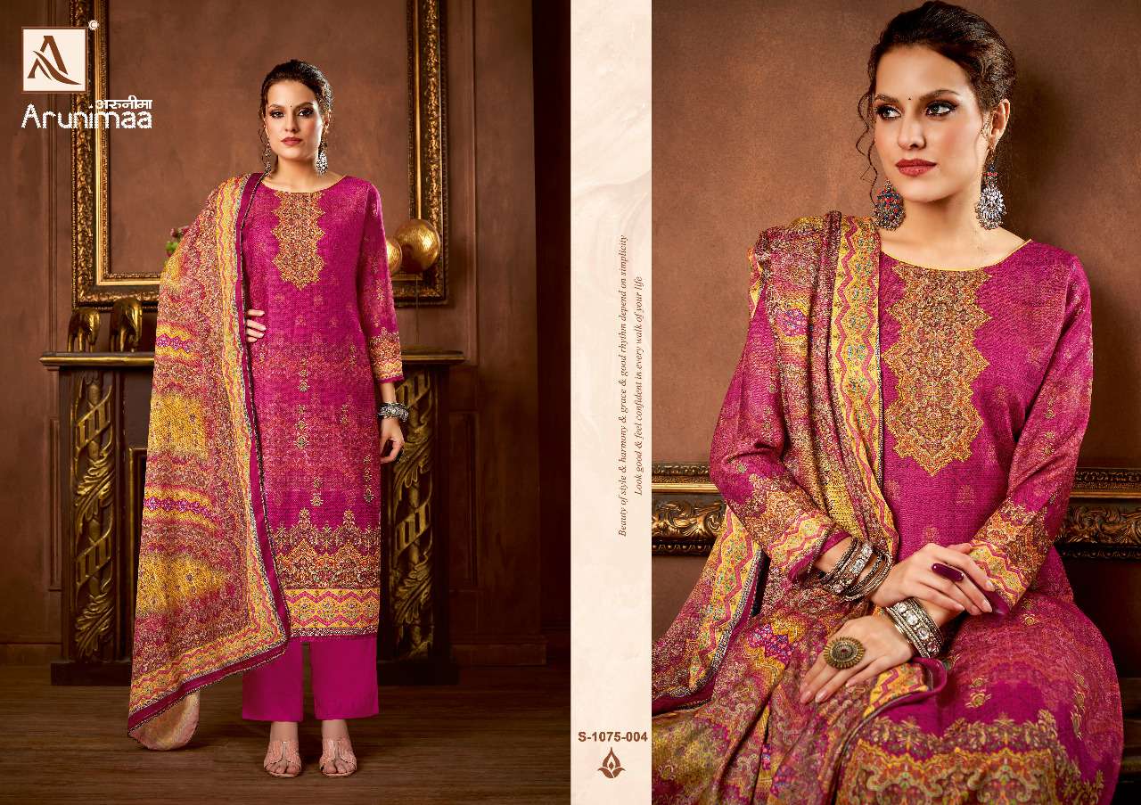Alok Arunimaa Catalog Designer Wear Pashmina Dress Materials Wholesale