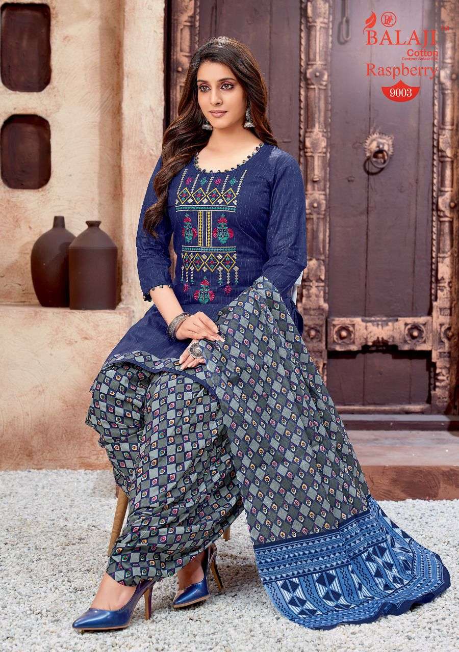 Balaji Raspberry Patiyala Vol 9 Catalog Cotton Dress Materials Wholesale