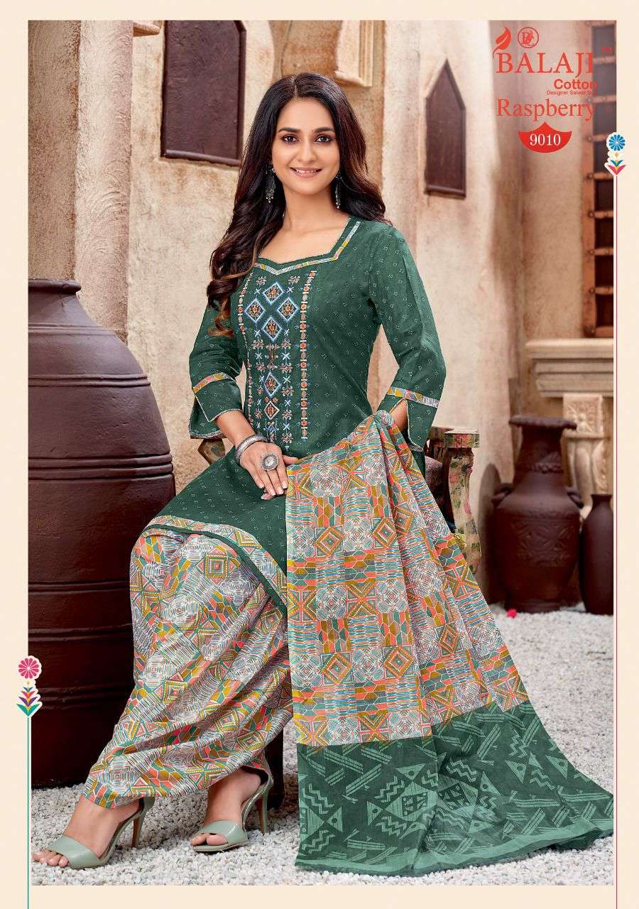 Balaji Raspberry Patiyala Vol 9 Catalog Cotton Dress Materials Wholesale