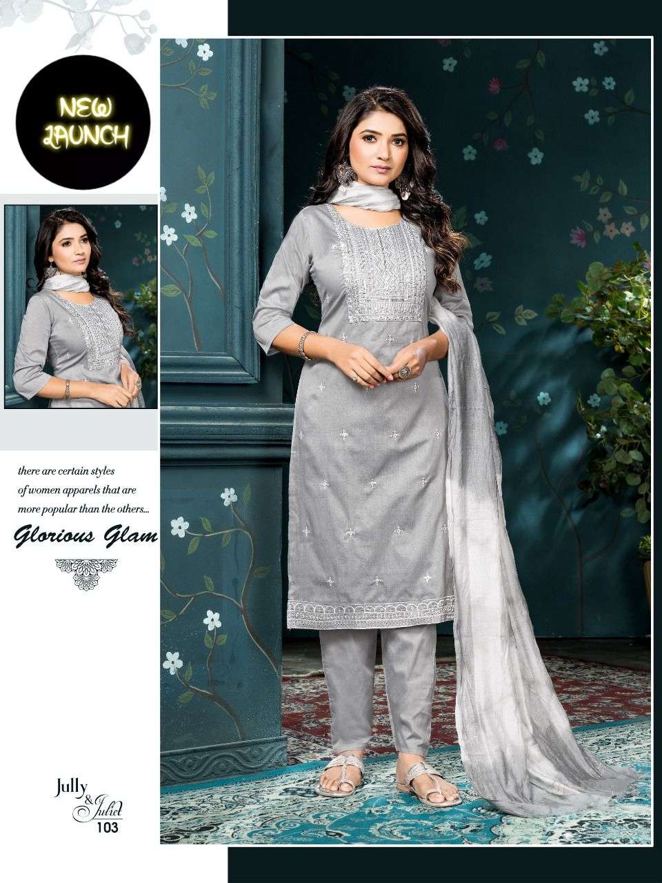 Beauty Jully & Juliet Catalog Silk Kurti With Bottom Dupatta Wholesale
