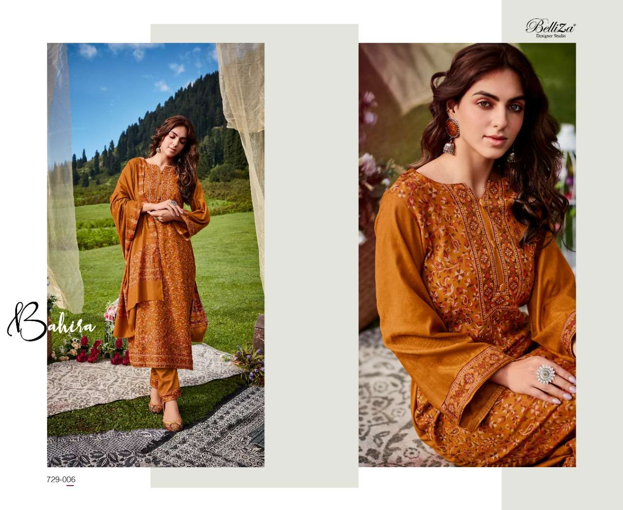 Belliza Faariah Catalog Premium Woollen Wear Dress Materials Wholesale