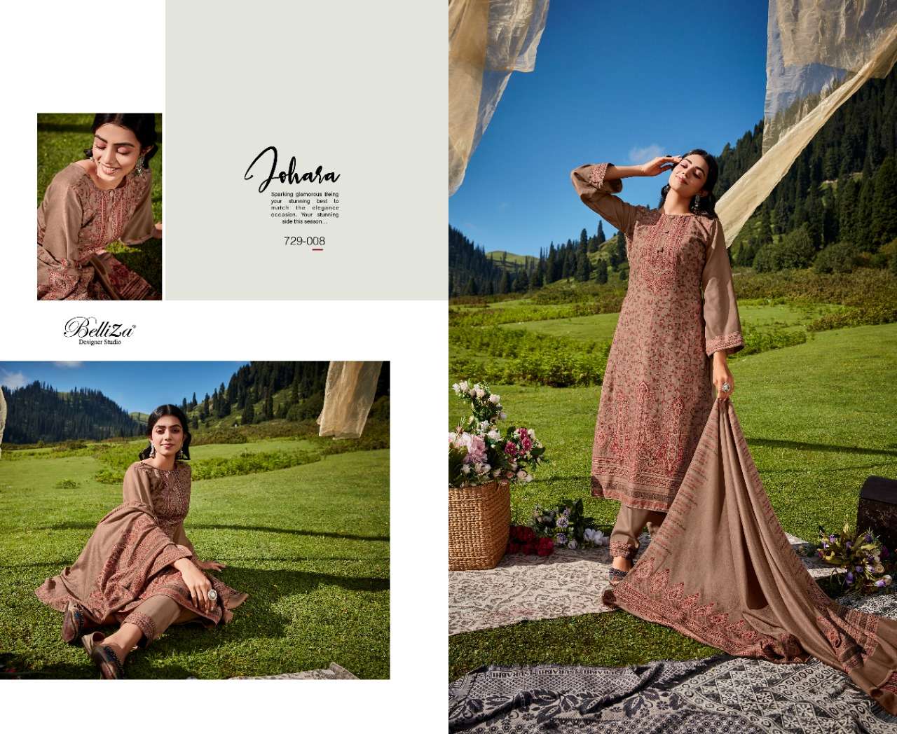 Belliza Faariah Catalog Premium Woollen Wear Dress Materials Wholesale