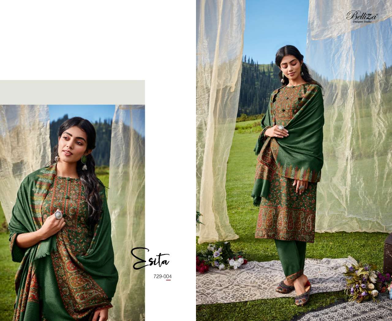 Belliza Faariah Catalog Premium Woollen Wear Dress Materials Wholesale