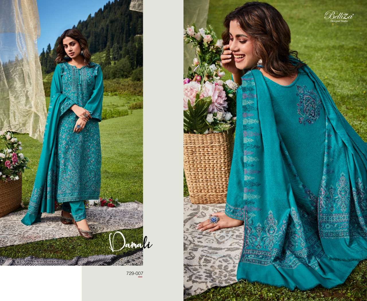 Belliza Faariah Catalog Premium Woollen Wear Dress Materials Wholesale