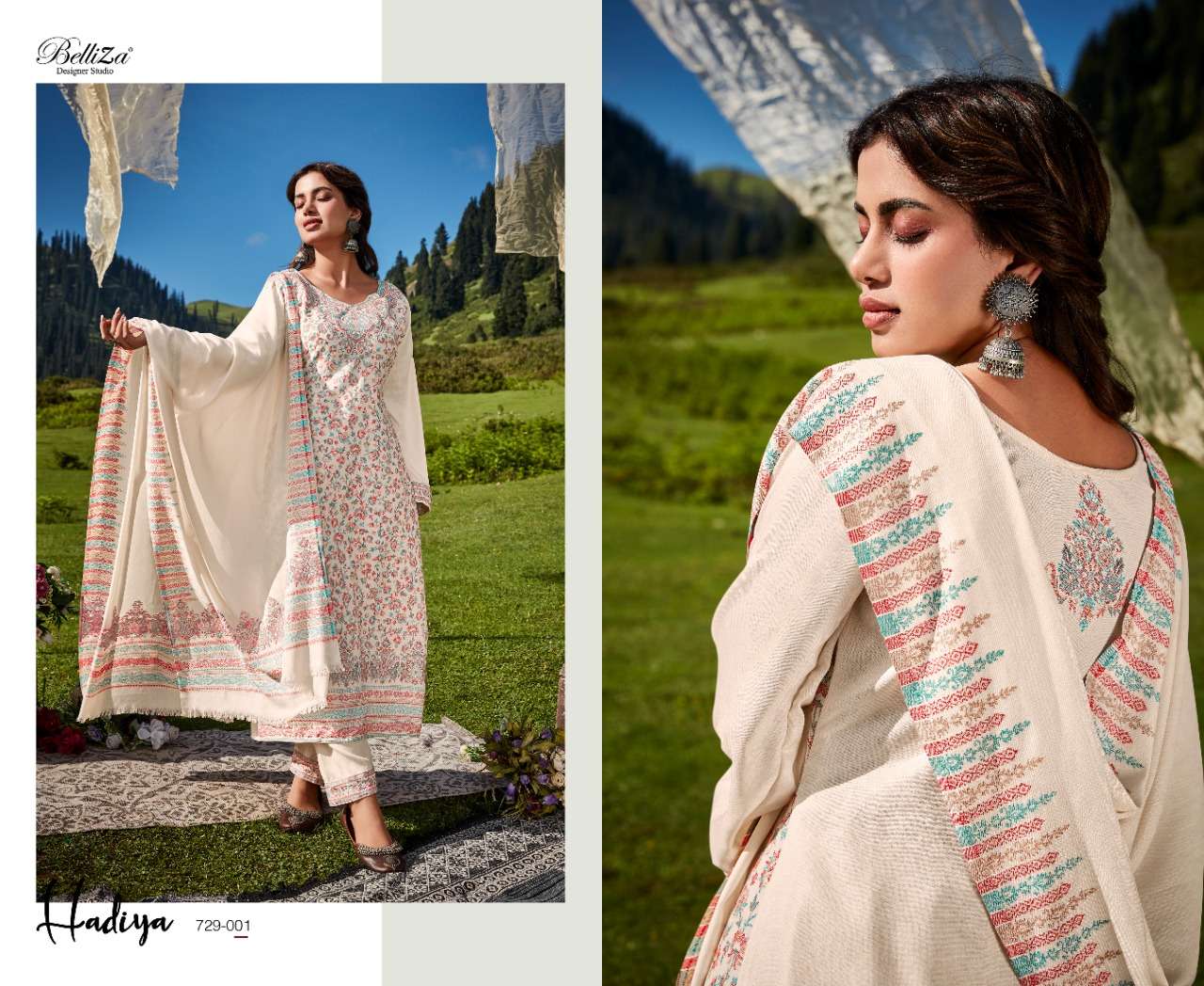 Belliza Faariah Catalog Premium Woollen Wear Dress Materials Wholesale