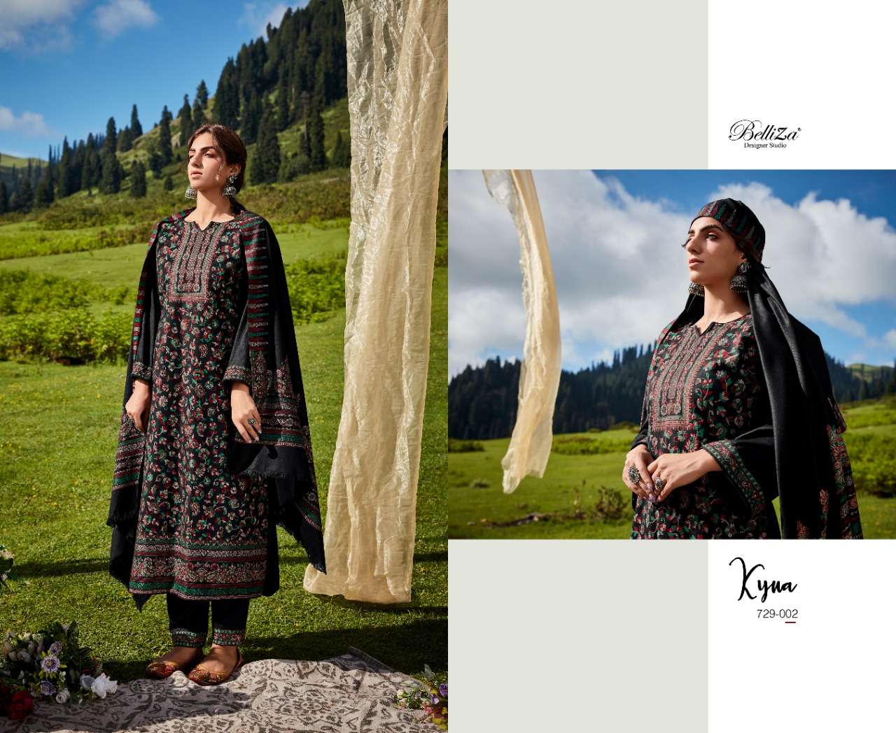 Belliza Faariah Catalog Premium Woollen Wear Dress Materials Wholesale