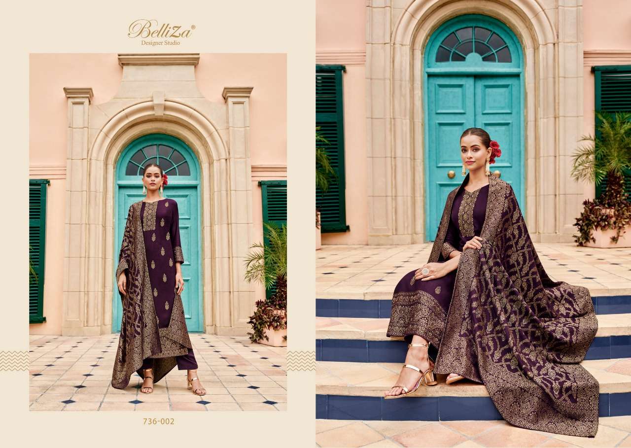 Belliza Gulkayra Catalog Pure Heavy Viscose Pashmina Dress Materials Wholesale