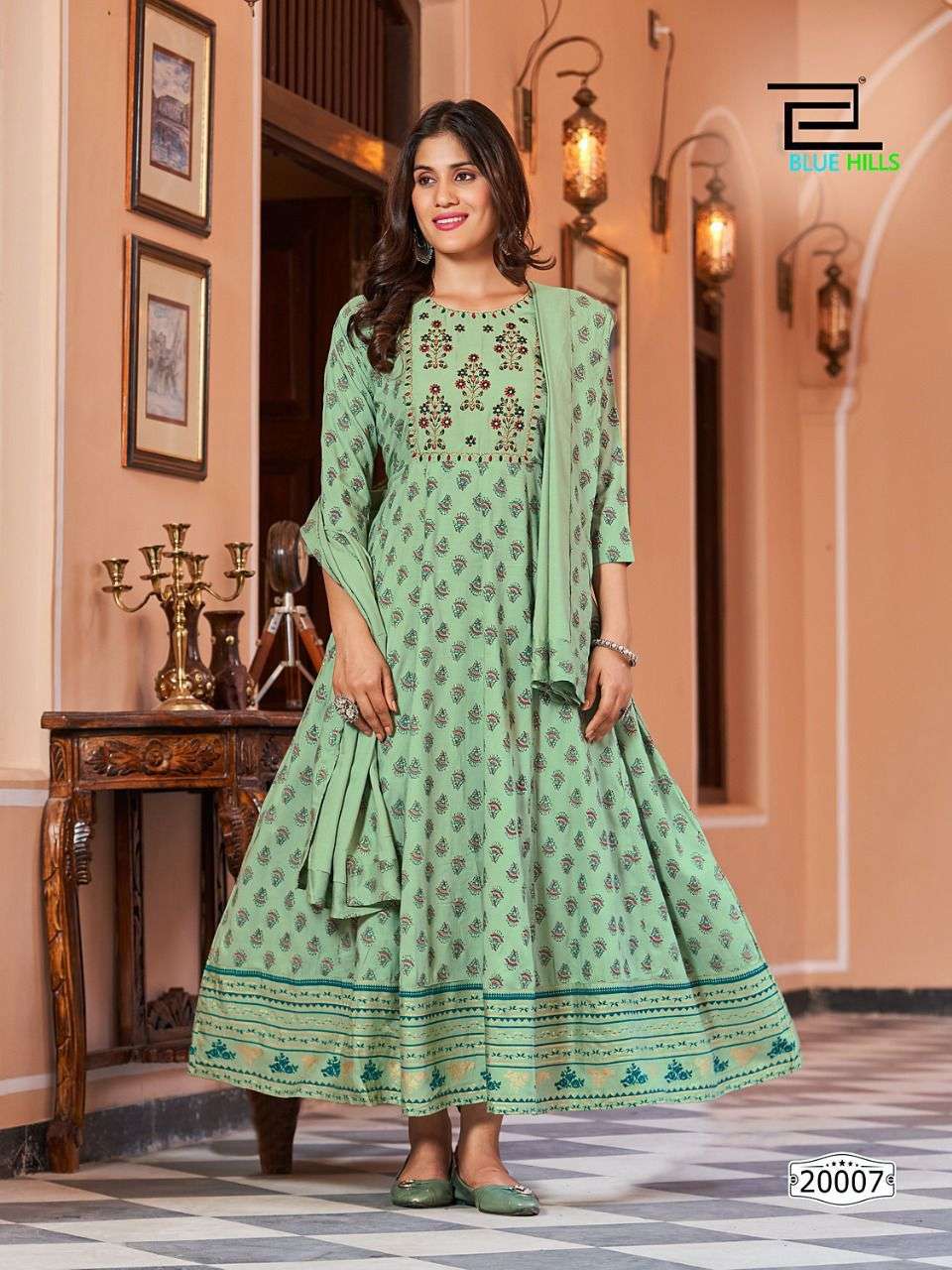 Blue Hills Glamour Vol 20 Nx Catalog Anarkali Kurti With Dupatta Wholesale