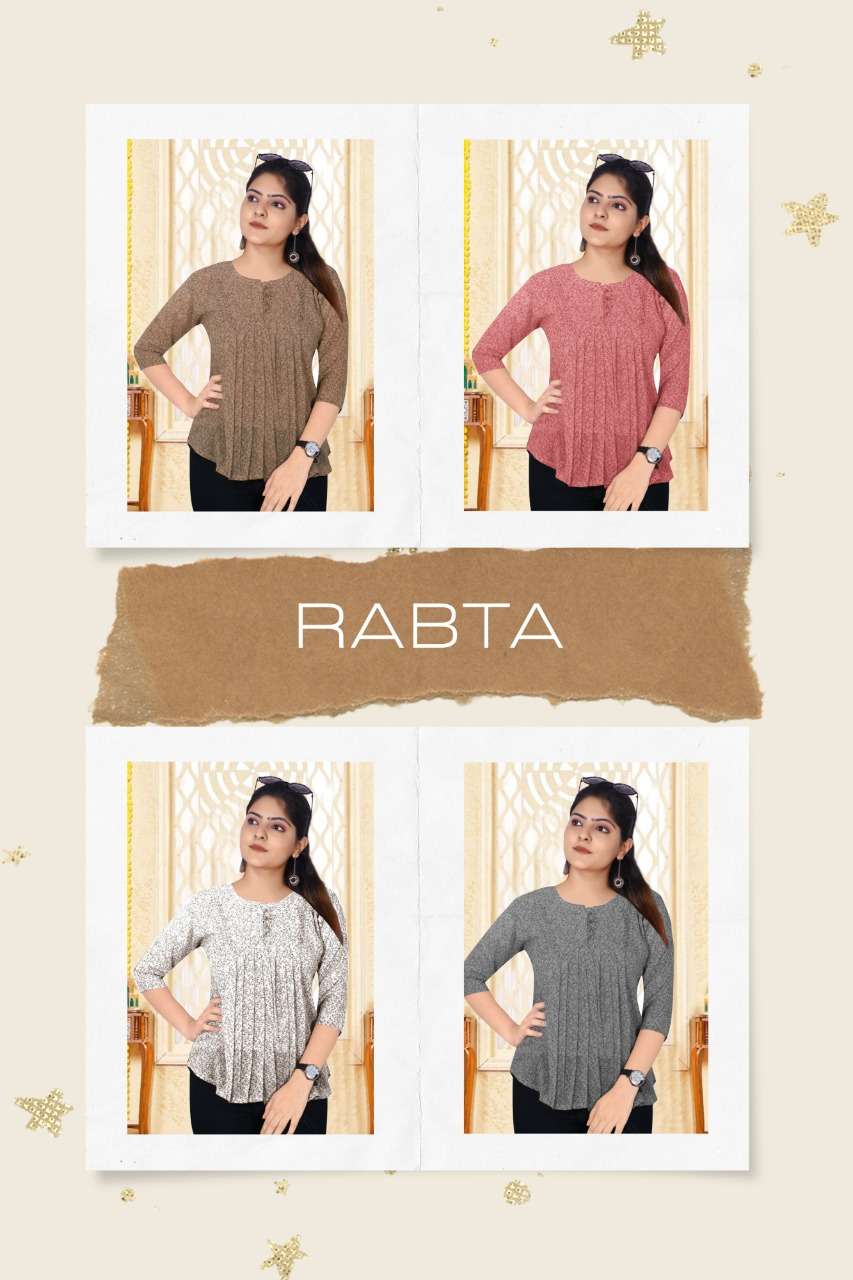Ff Rabta Catalog Georgette Western Ladies Top Wholesale