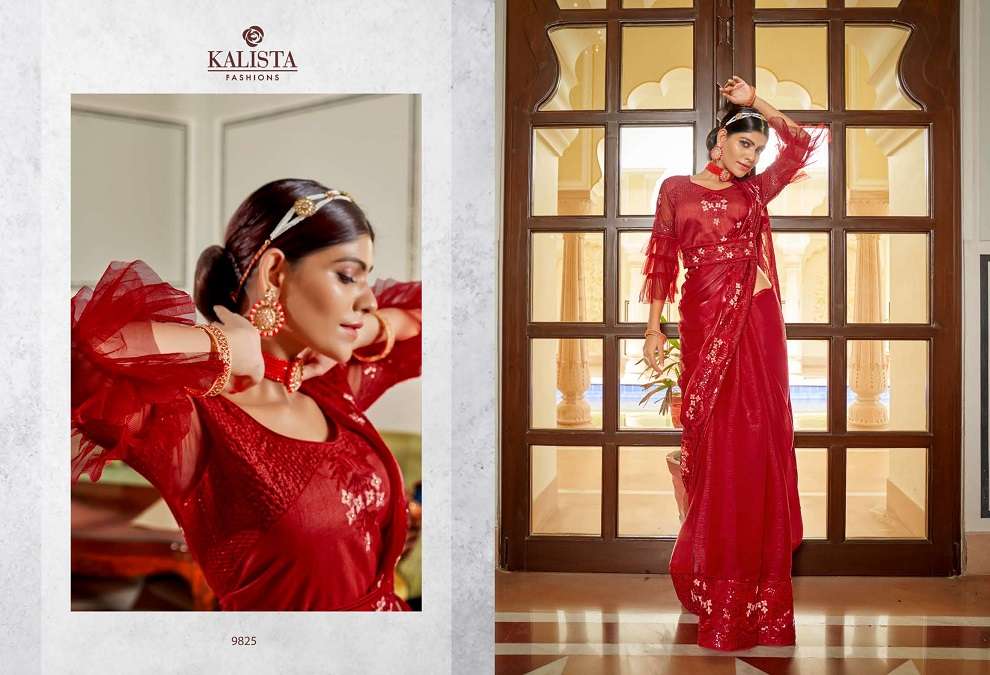 Kalista Butterfly Catalog Party Wear Designer Vichitra Silk Sarees Wholesale