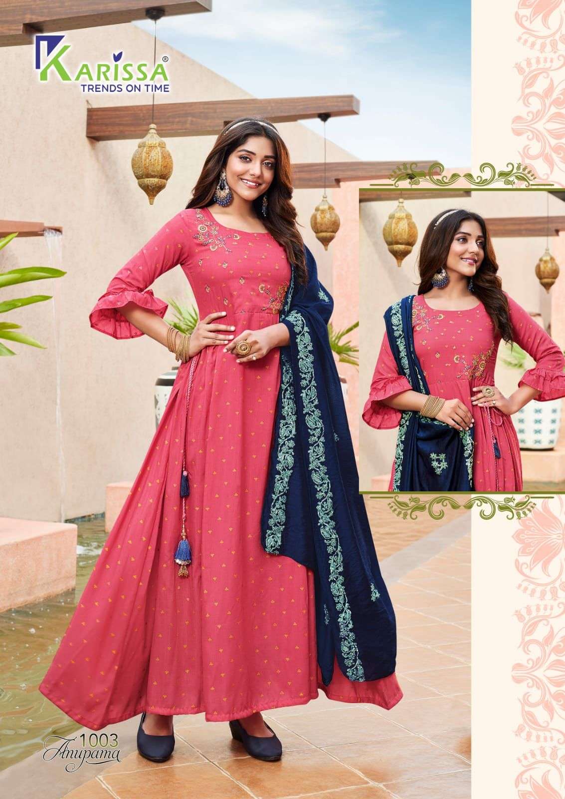 Karissa Anupama Catalog Festive Wear Gown With Dupatta Wholesale