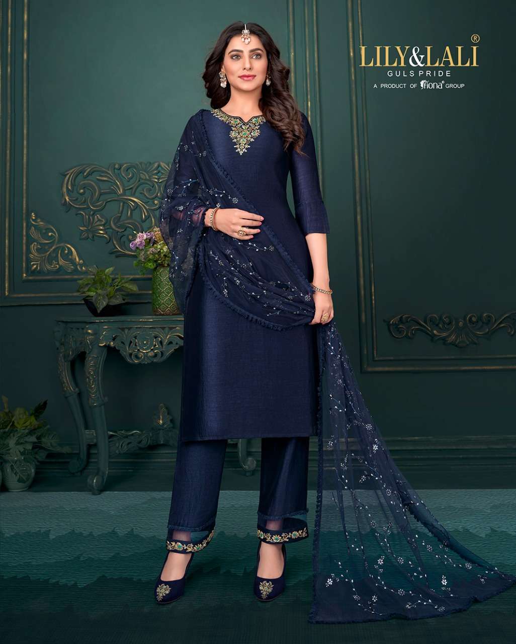 Lily And Lali Maria Vol 9 Catalog Heavy Handwork Ready Made Top Bottom Dupatta Wholesale