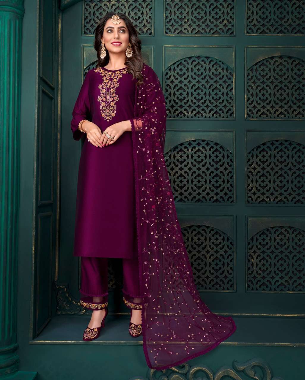Lily And Lali Maria Vol 9 Catalog Heavy Handwork Ready Made Top Bottom Dupatta Wholesale