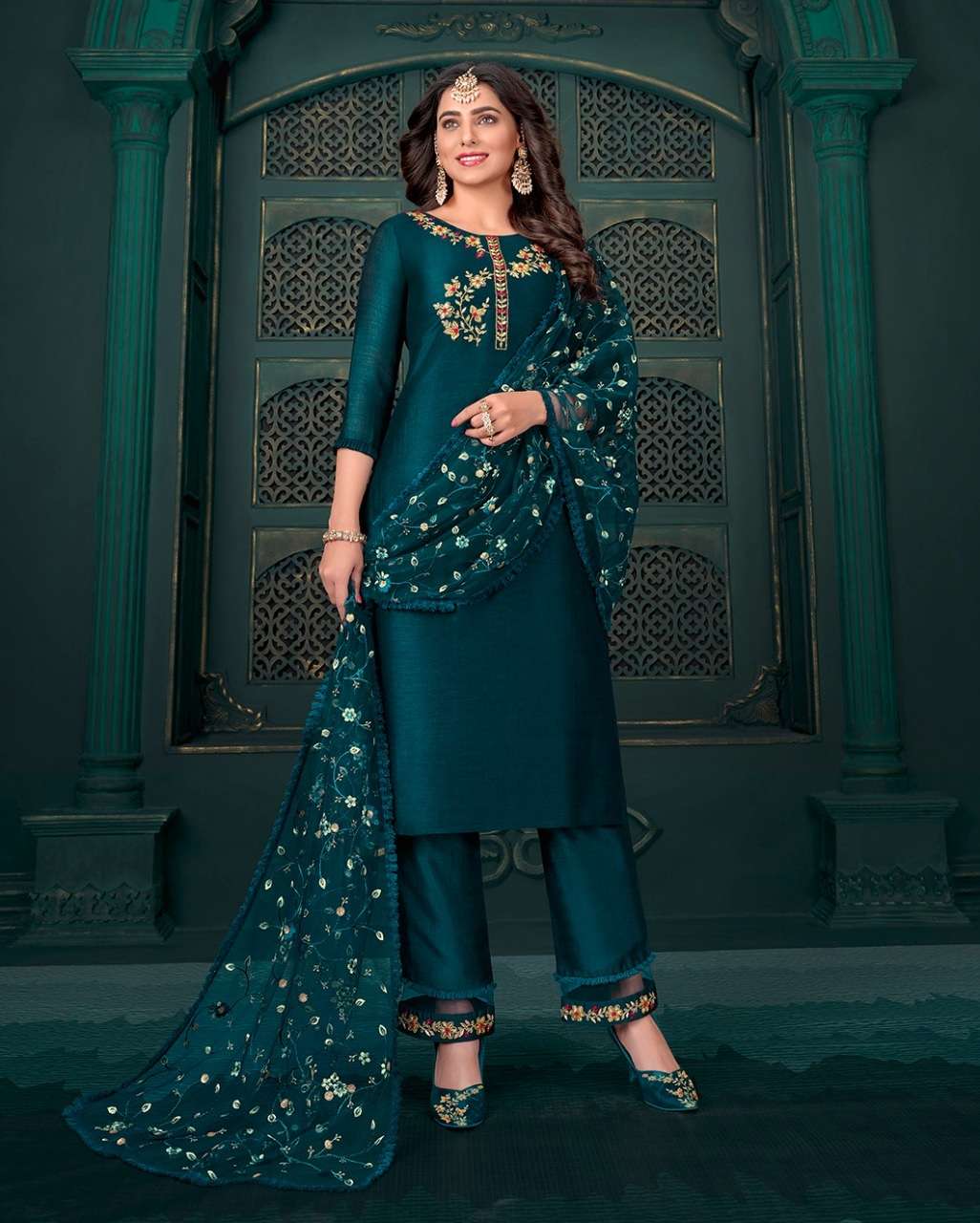 Lily And Lali Maria Vol 9 Catalog Heavy Handwork Ready Made Top Bottom Dupatta Wholesale