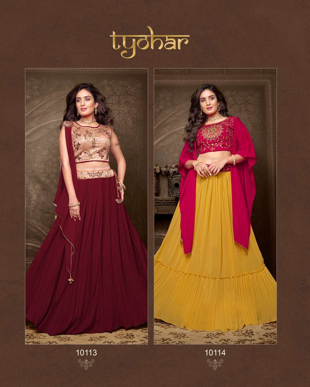 Lily And Lali Tyohar Catalog Designer Wear Lehenga Choli With Skirt Wholesale