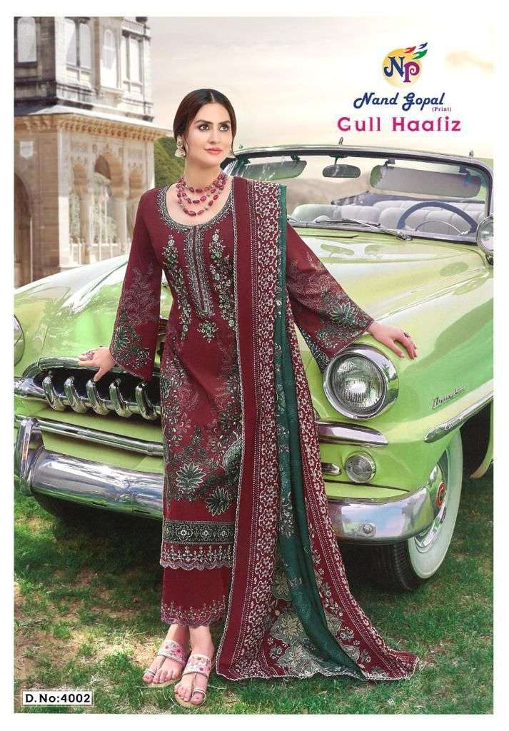 Nand Gopal Gull Haafiz Vol 4 Catalog karachi Cotton Dress Materials Wholesale