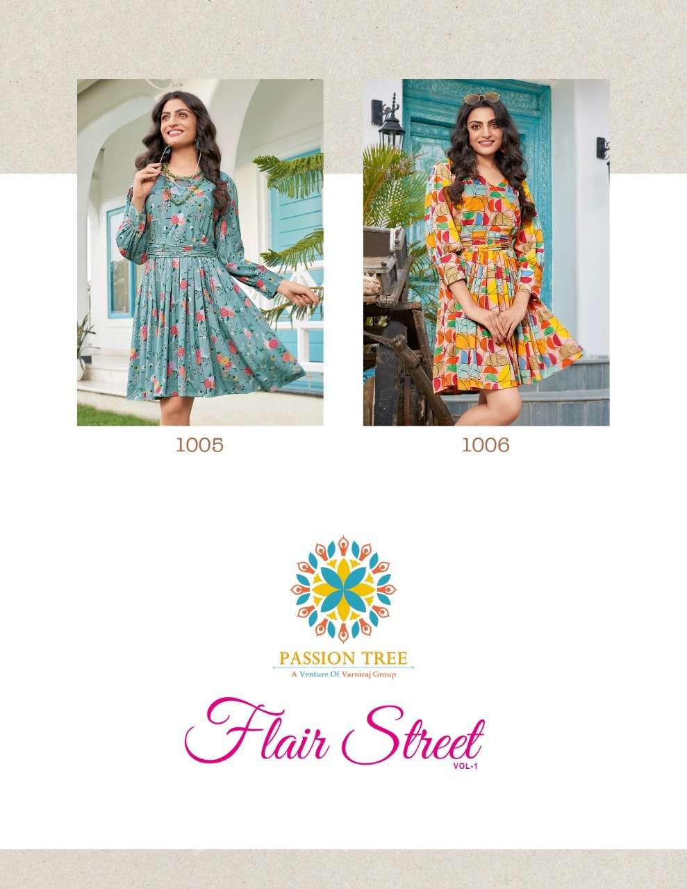 Passion Tree Flair Street Vol 1 Catalog Designer Wear Short Kurtis Wholesale