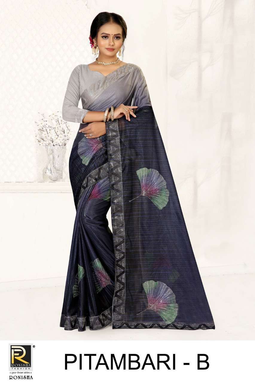 Ronisha Pitambari Catalog Casual Wear Lycra Printed Sarees Wholesale