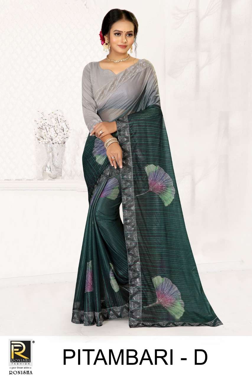Ronisha Pitambari Catalog Casual Wear Lycra Printed Sarees Wholesale