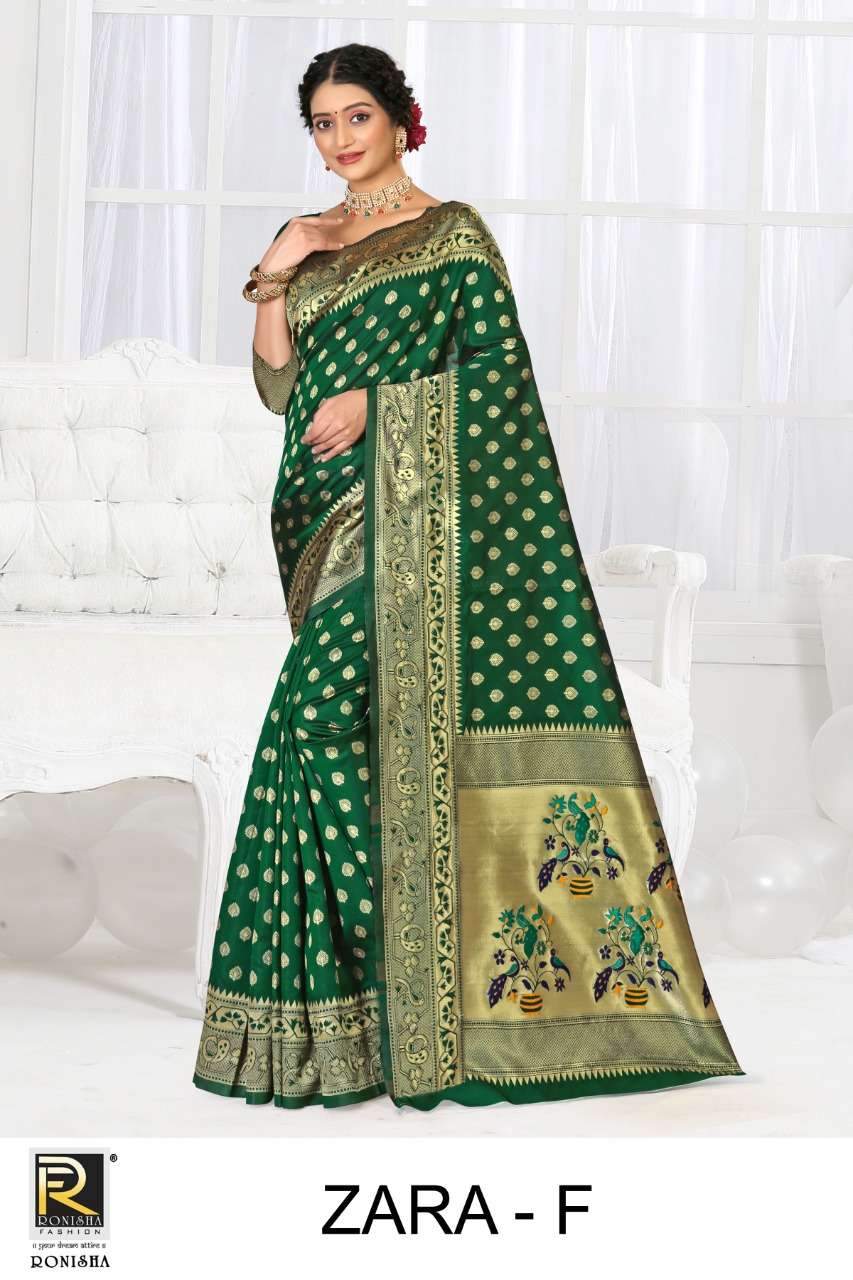 Ronisha Zara Catalog Premium Silk Pethani Casual Wear Sarees Wholesale