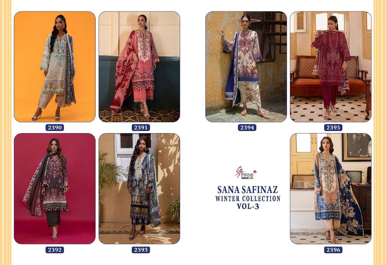 Shree Sana Safinaz Winter Collection Vol 3 Catalog Pakistani Salwar Suits Wholesale