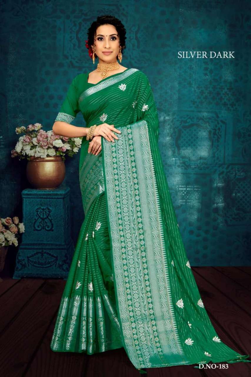 Ynf Silver Dark Catalog Nylon Embroidery Wear Sarees Wholesale
