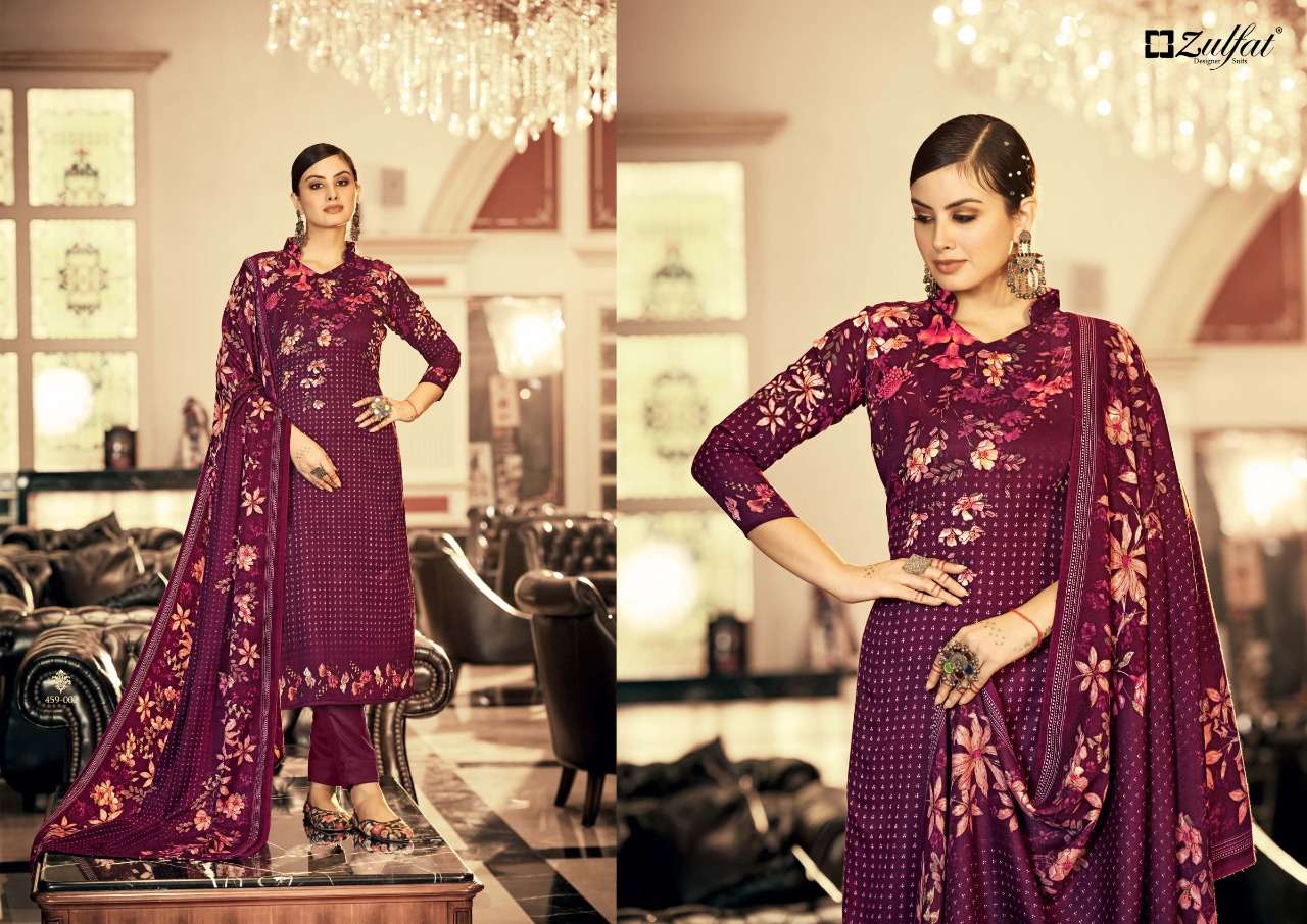 Zulfat Al Marina Catalog Premium Wear Woollen Pashmina Dress Materials Wholesale