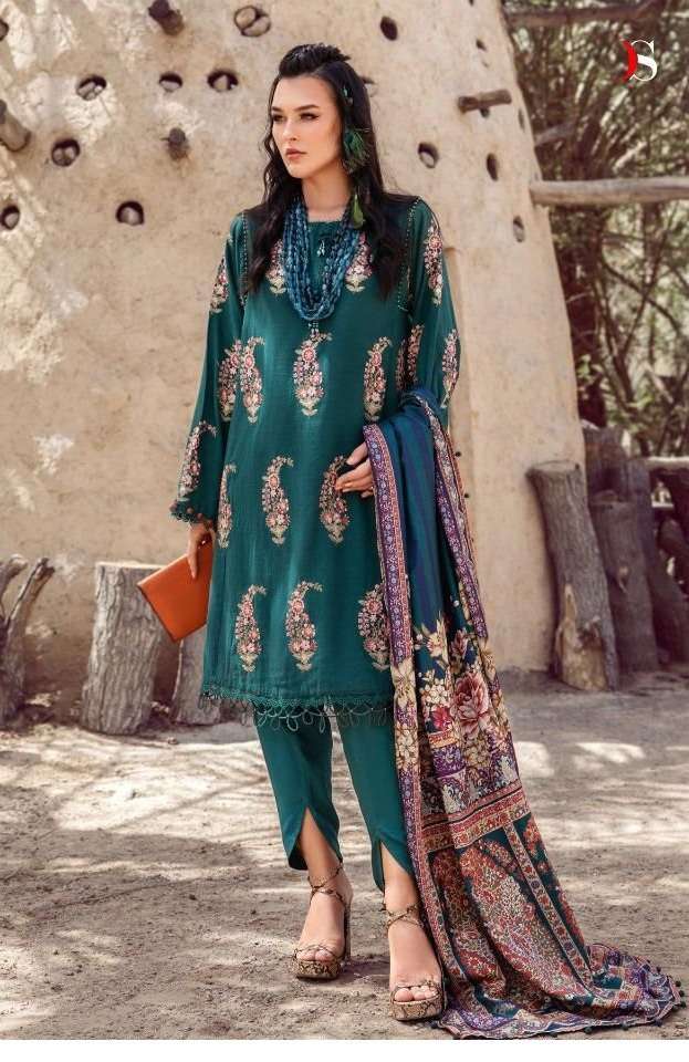 DEEPSY MARIA B  22 5 PURE COTTON SALWAR SUITS WITH CHIFFON DUPATTA