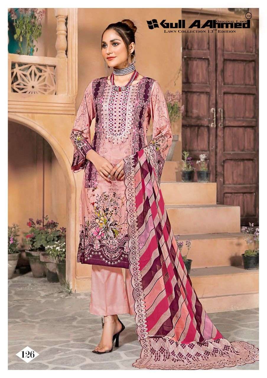 GUL AHMED VOL 13 LAWN DRESS MATERIAL ON KARACHI STYLE 
