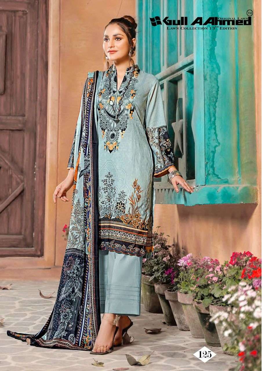 GUL AHMED VOL 13 LAWN DRESS MATERIAL ON KARACHI STYLE 
