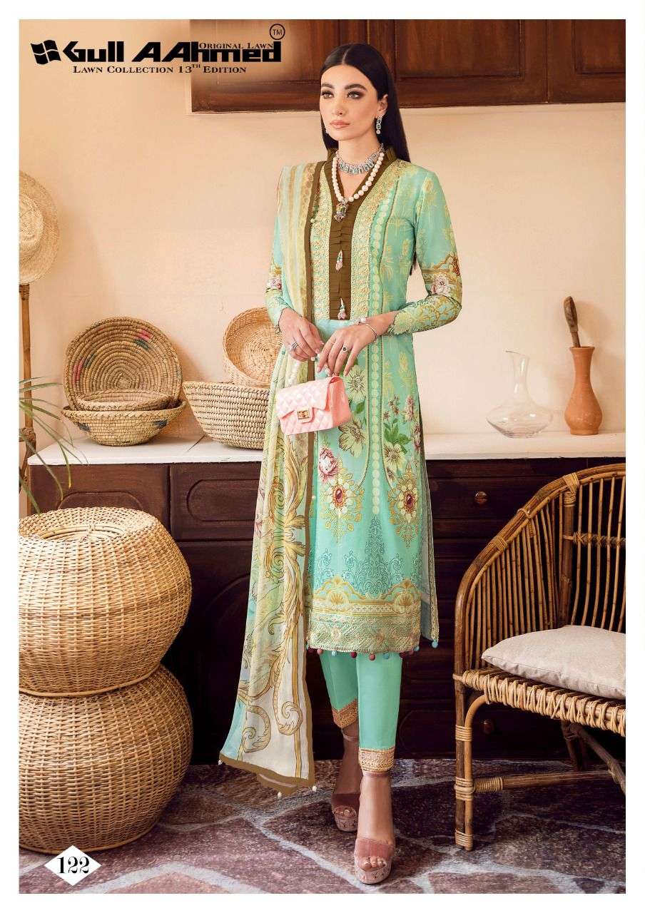 GUL AHMED VOL 13 LAWN DRESS MATERIAL ON KARACHI STYLE 