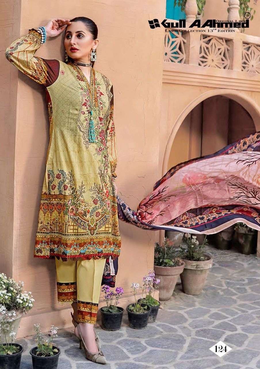 GUL AHMED VOL 13 LAWN DRESS MATERIAL ON KARACHI STYLE 