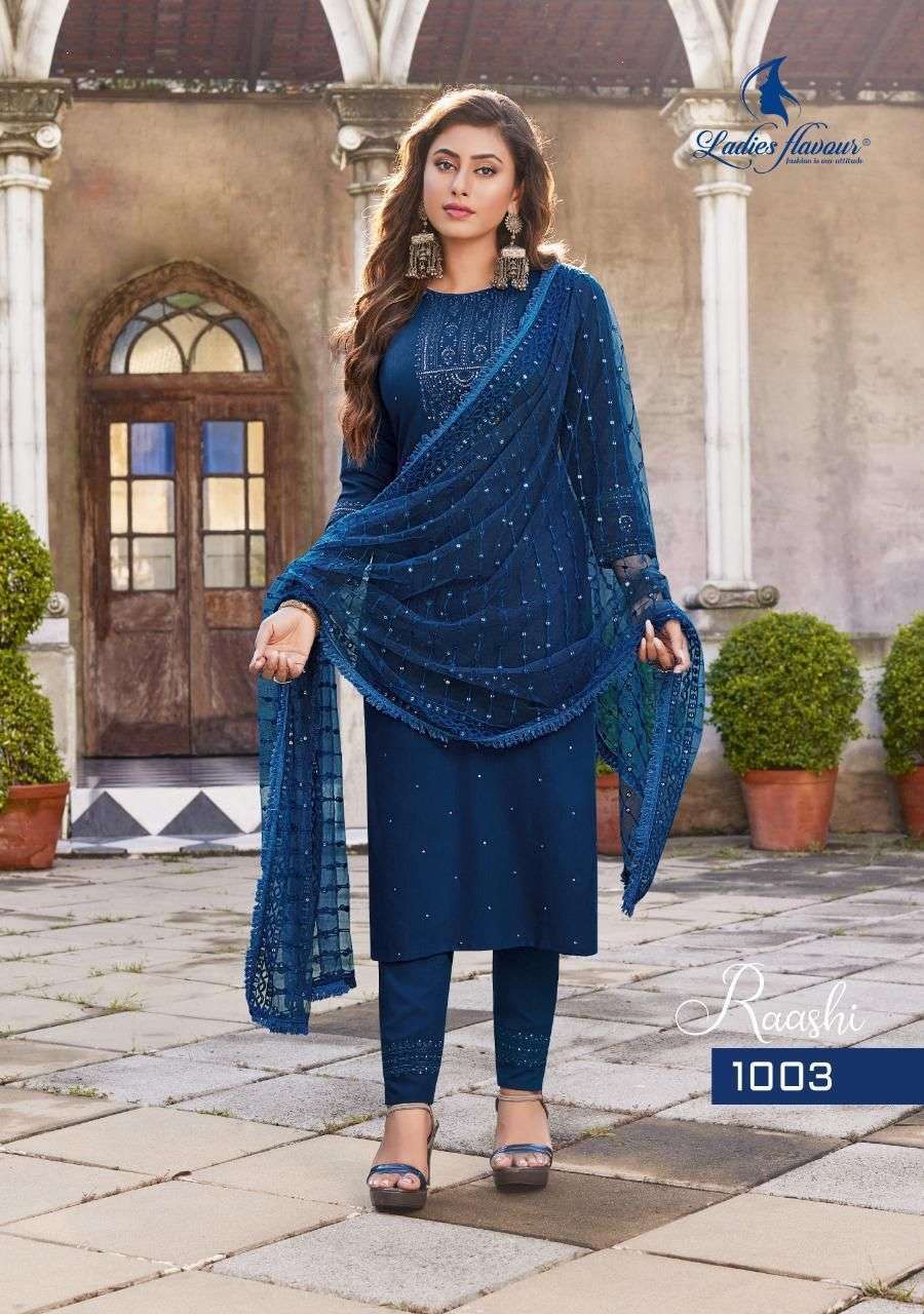 Ladies Flavor launching A New  Series Raashi In Readymade Salwar Suit  For upcoming festival 