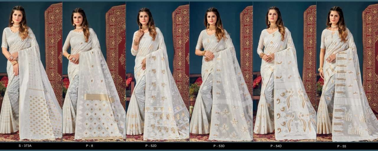AURA PRESENT SIFAAH SILK SOFT COTTON GOLDEN JARI BUTTA AND WORK ON WHOLESALE
