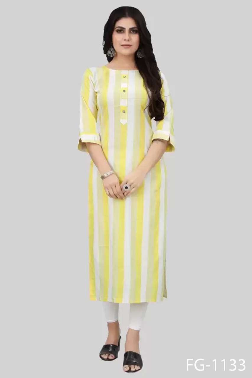 Fashion Galleria Present  Krisha - Vol-16 Stylish Pure Cotton Straight Kurtis On Wholesale